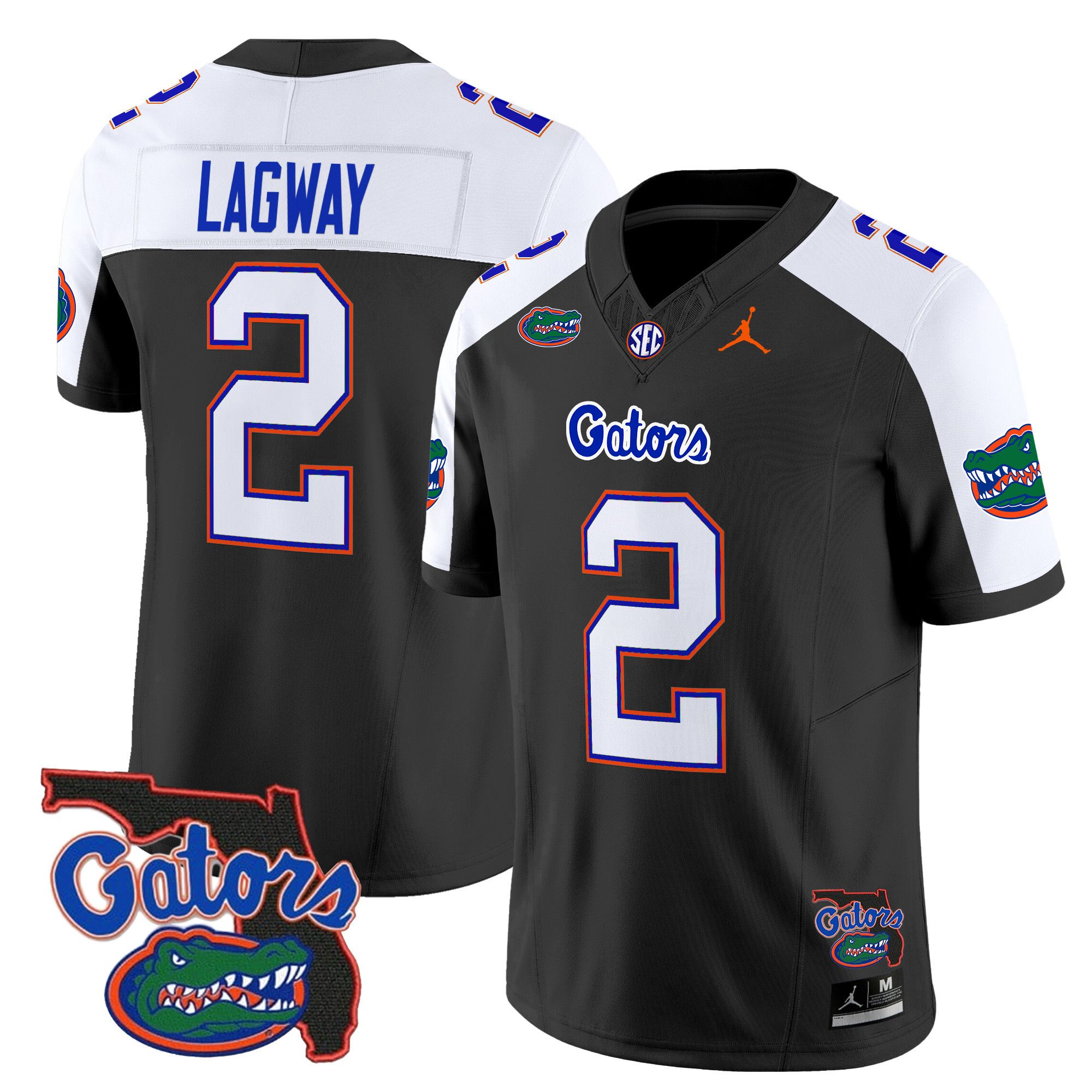 Men Florida Gators #2 Lagway Black 2024 Florida Patch Vapor Limited NCAA Jersey->ncaa teams->NCAA Jersey